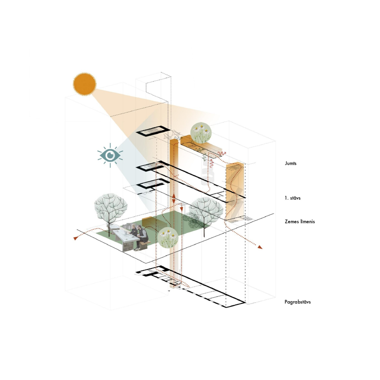 Architectural sketch for the planned Children's Museum.